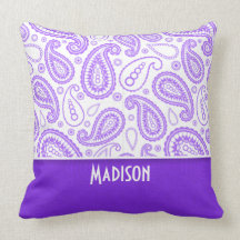 Trendy Purple Paisley Pillows
