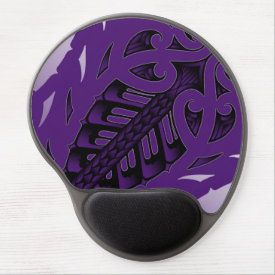 Trendy purple tattoo design in Polynesian tribals Gel Mouse Pads