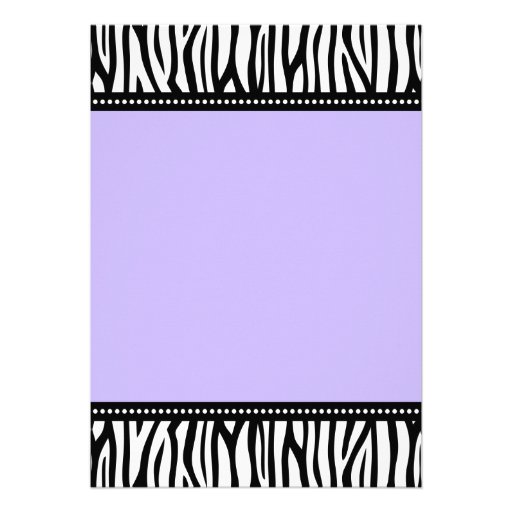 Trendy Purple Zebra Girl Baby Shower Invitations