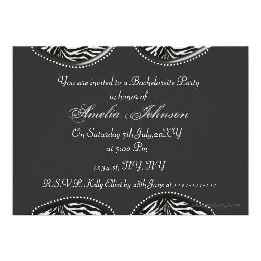 trendy red Bachelorette Party Invitations
