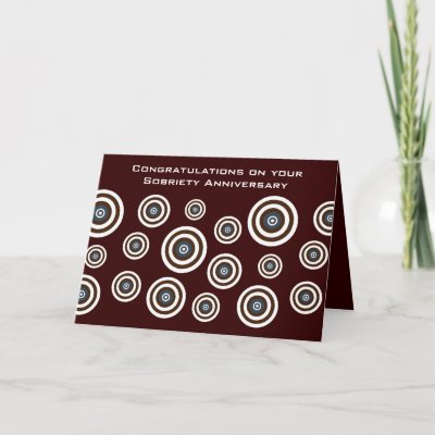 Trendy Retro Targets Sobriety Greeting Card