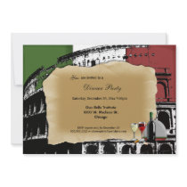 Trendy Roman Coliseum Dinner Party Invite