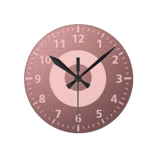 Trendy Rose Pink Glitter Round Clocks