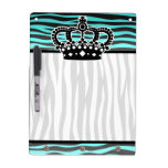 trendy royal emerald green and black zebra dry erase boards