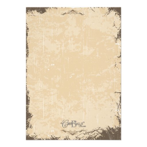 Trendy Rustic Beige Grunge Wedding Invite