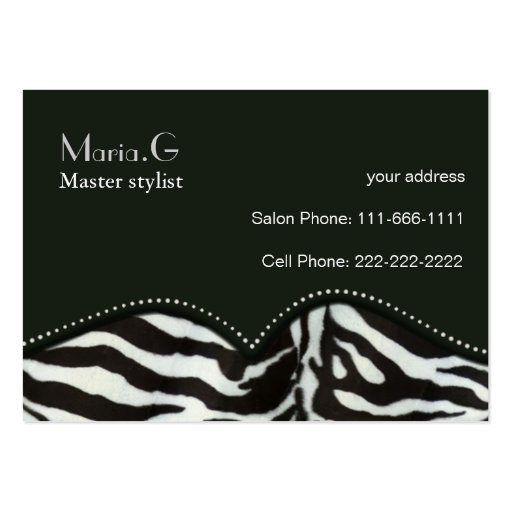 trendy Salon businesscards Business Card Template (back side)