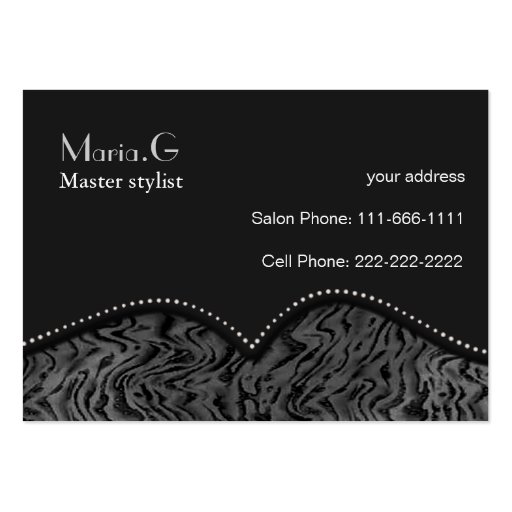 trendy Salon businesscards Business Card Templates (back side)