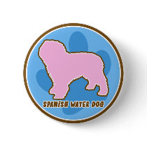 Trendy Spanish Water Dog Pinback Button