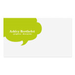 Trendy Speech Bubble Business Cards