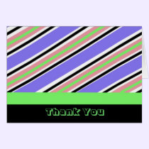 Trendy Stripe Thank You Card cards