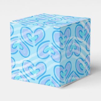 Trendy Stripes Hearts Pattern {Blue}