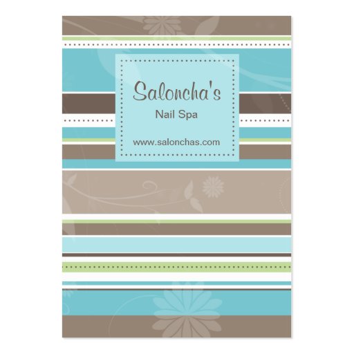 Trendy Stripes Salon Business Card (front side)