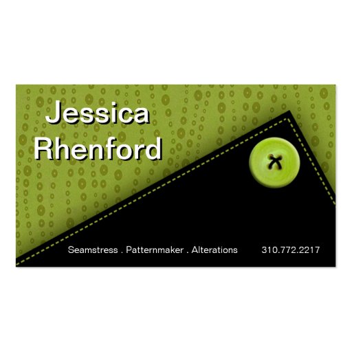 Trendy Stylish Button Up Business Card template (front side)