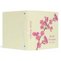 Trendy stylish cherry blossom graduation binder binder