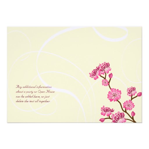 Trendy stylish cherry blossom photo graduation personalized announcement