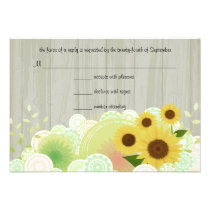 Trendy Sunflowers RSVP Response Card