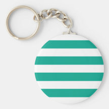 Trendy Teal Striped Pattern.ai Key Chain