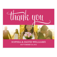 TRENDY THANKS | WEDDING THANK YOU CARD POST CARD