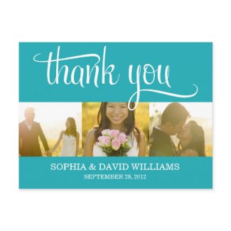 TRENDY THANKS | WEDDING THANK YOU CARD postcard