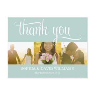 TRENDY THANKS | WEDDING THANK YOU CARD postcard