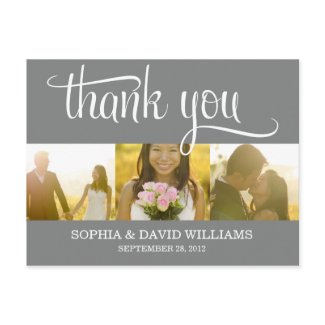 TRENDY THANKS | WEDDING THANK YOU CARD postcard