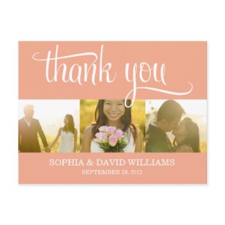 TRENDY THANKS | WEDDING THANK YOU CARD postcard