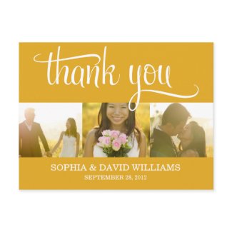 TRENDY THANKS | WEDDING THANK YOU CARD postcard
