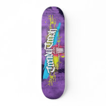 Trendy Trash Logo Splatter skateboards by trashyla Trendy Trash Logo Splatter skateboards