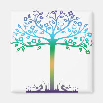 Trendy Tree Design magnets