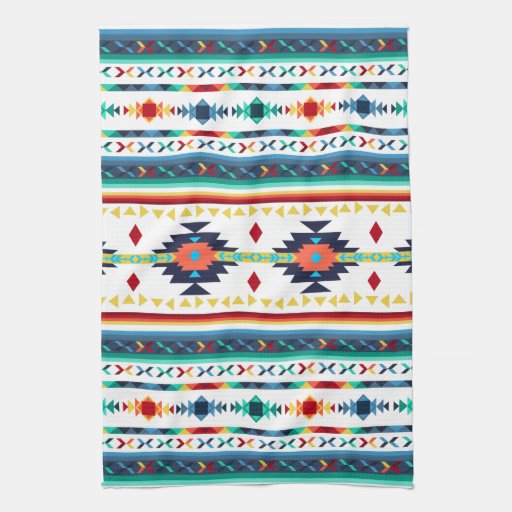 Trendy Tribal Ethnic Navajo Geometric Pattern Hand Towel Zazzle