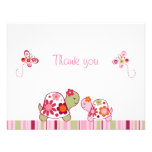 Trendy Tropical Turtle Thank You Note Cards Custom Invitation