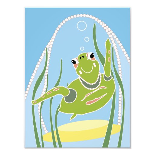 Trendy Turtle Print Art Photo