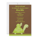Trendy Twins Turtle Baby Shower Invitation invitation