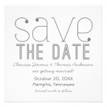Trendy Typography Save the Date Invite, Gray