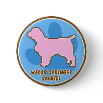 Trendy Welsh Springer Spaniel buttons by MenagerieMayhem Trendy Welsh Springer Spaniel buttons