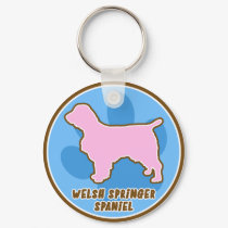 Trendy Welsh Springer Spaniel Keychain