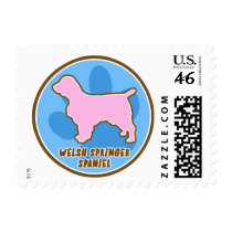 Trendy Welsh Springer Spaniel postage by MenagerieMayhem Trendy Welsh Springer Spaniel postage