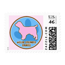 Trendy Welsh Springer Spaniel postage by MenagerieMayhem Trendy Welsh Springer Spaniel postage