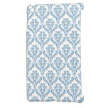 Trendy White & Dusk Blue Damask Ipad Mini  Case ipad mini cases