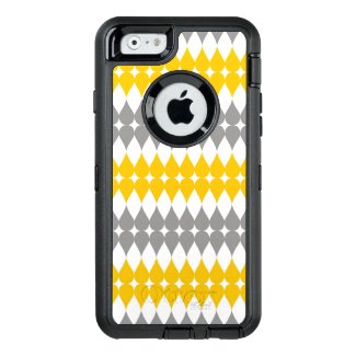 Trendy Yellow And Gray Tear Drop Pattern