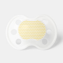 Trendy Yellow Chevron Pattern Baby Pacifier