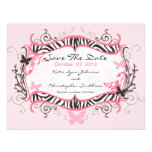 Trendy Zebra Frame Save The Date Invitation