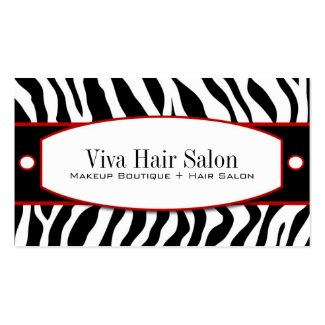 Trendy Zebra Print Business Cards profilecard