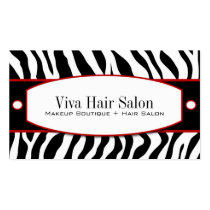 Trendy Zebra Print Business Cards business cards