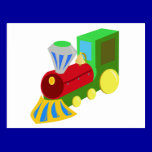 trenecito COLOURFUL CARTOON TRAIN kids graphics postcards