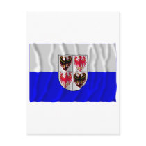Trentino-Alto Adige waving flag Post Card