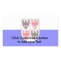 Trentino-South Tyrol, Italy flag Business Card Template