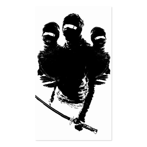tres ninjas business cards (front side)