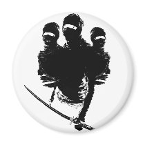 tres ninjas fridge magnet