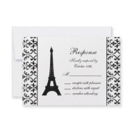 Tres Paris RSVP (white) invitation